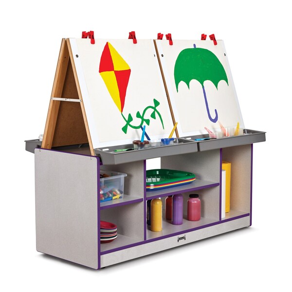 Jonti-Craft Rainbow Accents 4 Station Art Center, Purple 0294JCWW004 - main